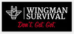 Wingman Survival Logo Sticker - Rectangle